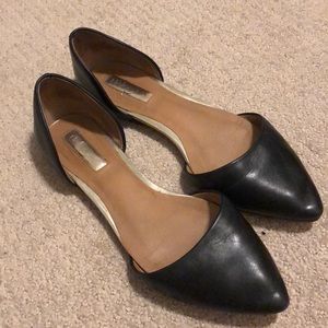 Black pointy flats